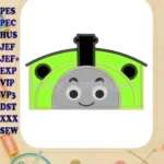 Percy the Train Applique Embroidery Design - Instant Download