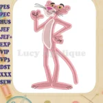 Pink Panther Fill Embroidery Design 01 - Instant Download