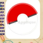 Pokeball Applique 01 Embroidery Design - Instant Download