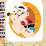 Popeye Applique Design 01 - Instant Download