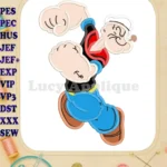 Popeye Applique Design 03 - Instant Download