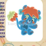 Popples Fill Embroidery Design 02 - Instant Download