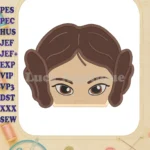 Princess Leia Star Wars Fill Machine Embroidery Design - Instant Download
