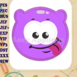 Purple Jelly Applique Embroidery Design - Instant Download