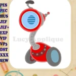 Ray Rusty Rivets Applique Design 01 - Instant Download