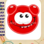 Red Jelly Applique Embroidery Design - Instant Download