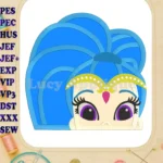 Shimmer and Shine Applique 01 Embroidery Design - Instant Download