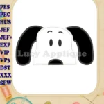 Snoopy Applique Embroidery Design - Instant Download