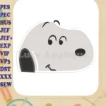 Snoopy Peanuts Head Fill Machine Embroidery Design - Instant Download