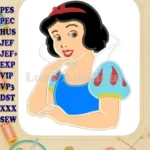 Snow White Applique Design - Instant Download