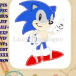 Sonic the Hedgehog Applique Design 04 - Instant Download