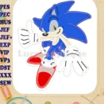 Sonic the Hedgehog Applique Design 05 - Instant Download