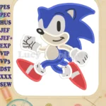 Sonic the Hedgehog Fill Embroidery Design 01 - Instant Download