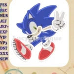 Sonic the Hedgehog Fill Embroidery Design 02 - Instant Download
