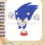 Sonic the Hedgehog Fill Embroidery Design 03 - Instant Download