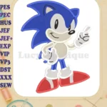 Sonic the Hedgehog Fill Embroidery Design 04 - Instant Download