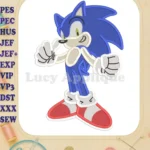 Sonic the Hedgehog Fill Embroidery Design 06 - Instant Download