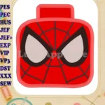 Spider Man Head Lego Applique Design - Instant Download