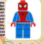 Spider Man Lego Applique Design - Instant Download