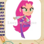 Starfire Teen Titans Go Applique Design 01 - Instant Download