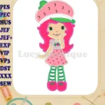 Strawberry Shortcake Applique Design 01 - Instant Download