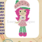 Strawberry Shortcake Fill Embroidery Design 01 - Instant Download