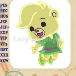 Sunni Gummi Happy Adventures of the Gummi Bears Filled Embroidery Design - Instant Download