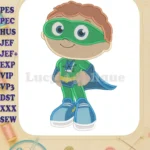 Super Why Fill Embroidery Design 02 - Instant Download