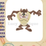 Tasmanian Devil Looney Tunes Fill Embroidery Design 01 - Instant Download