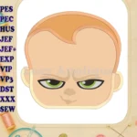 The Boss Baby Applique Embroidery Design - Instant Download