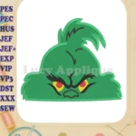 The Grinch Head Fill Machine Embroidery Design - Instant Download