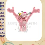 The Pink Panther Fill Embroidery Design 01 - Instant Download