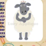 Timmy Mother Shaun the Sheep Applique Design 01 - Instant Download