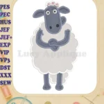 Timmy Mother Shaun the Sheep Fill Embroidery Design 01 - Instant Download