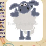 Timmy Shaun the Sheep Fill Embroidery Design 01 - Instant Download