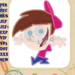 Timmy Turner Fairly Odd Parents Applique Design 01 - Instant Download
