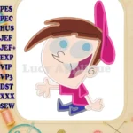 Timmy Turner Fairly Odd Parents Applique Design 02 - Instant Download