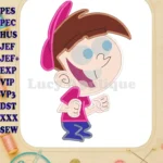 Timmy Turner Fairly Odd Parents Applique Design 03 - Instant Download
