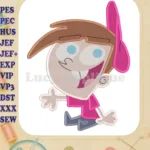 Timmy Turner Fairly Odd Parents Fill Embroidery Design 02 - Instant Download