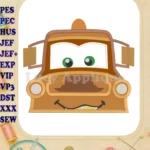 Tow Mater Applique 01 Embroidery Design - Instant Download