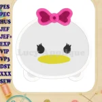 Tsum Tsum Daisy Duck Applique Embroidery Design - Instant Download