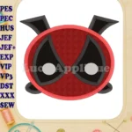 Tsum Tsum Deadpool Applique Embroidery Design - Instant Download
