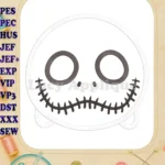 Tsum Tsum Jack Skellington Applique Embroidery Design - Instant Download