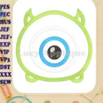 Tsum Tsum Mike Wazowski Applique Embroidery Design - Instant Download