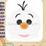 Tsum Tsum Olaf Applique Embroidery Design - Instant Download