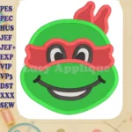 Turtle Ninja Fill Machine 01 Embroidery Design - Instant Download