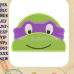 Turtle Ninja Fill Machine 02 Embroidery Design - Instant Download