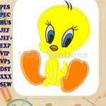 Tweety Applique Embroidery Design - Instant Download