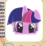 Twilight Sparkle Purple My Little Pony Fill Machine Embroidery Design - Instant Download