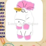 Unicorn Despicable Me Applique Embroidery Design - Instant Download